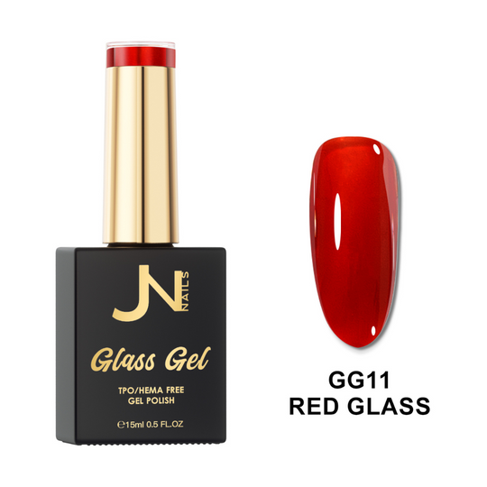 GG11. Red Glass - Glass Gel Hema-freier Gel-Nagellack