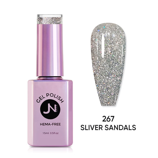 267. SLIVER SANDALS (Holographic Refeclive Glitter)