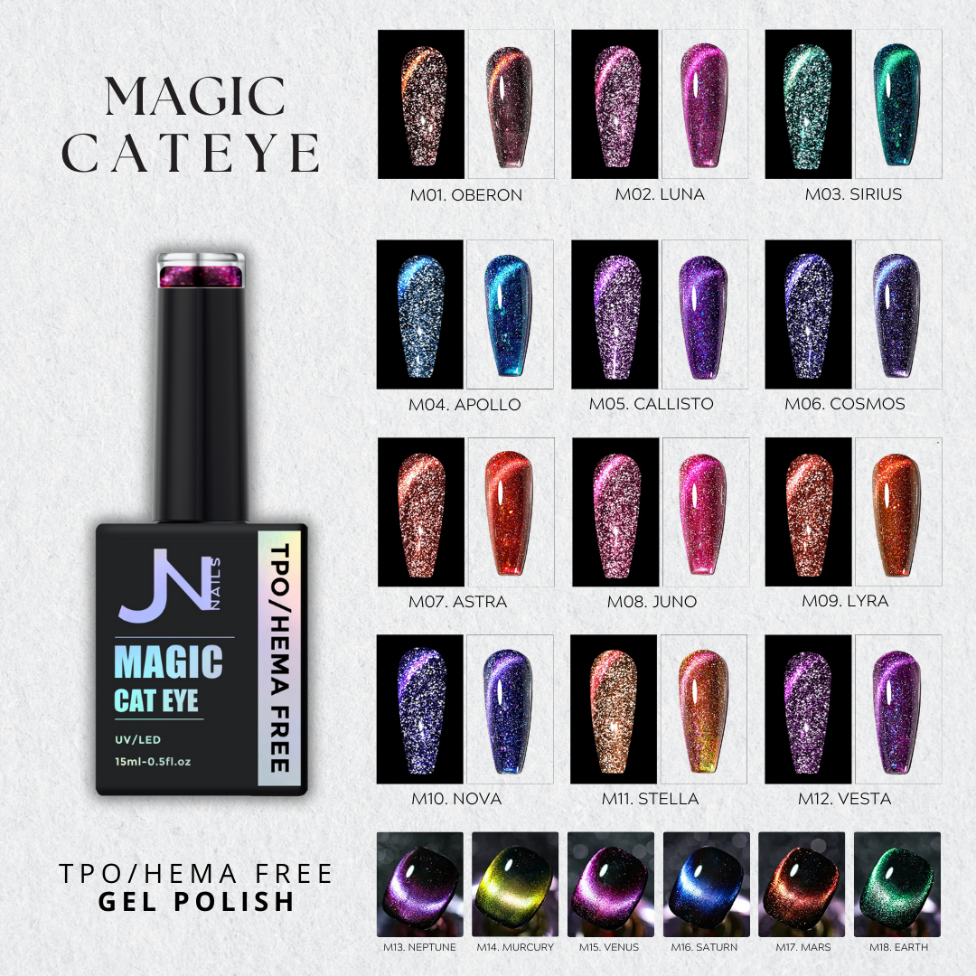 Magic Cateye - Full Collection 18 Colours hema free gel polish