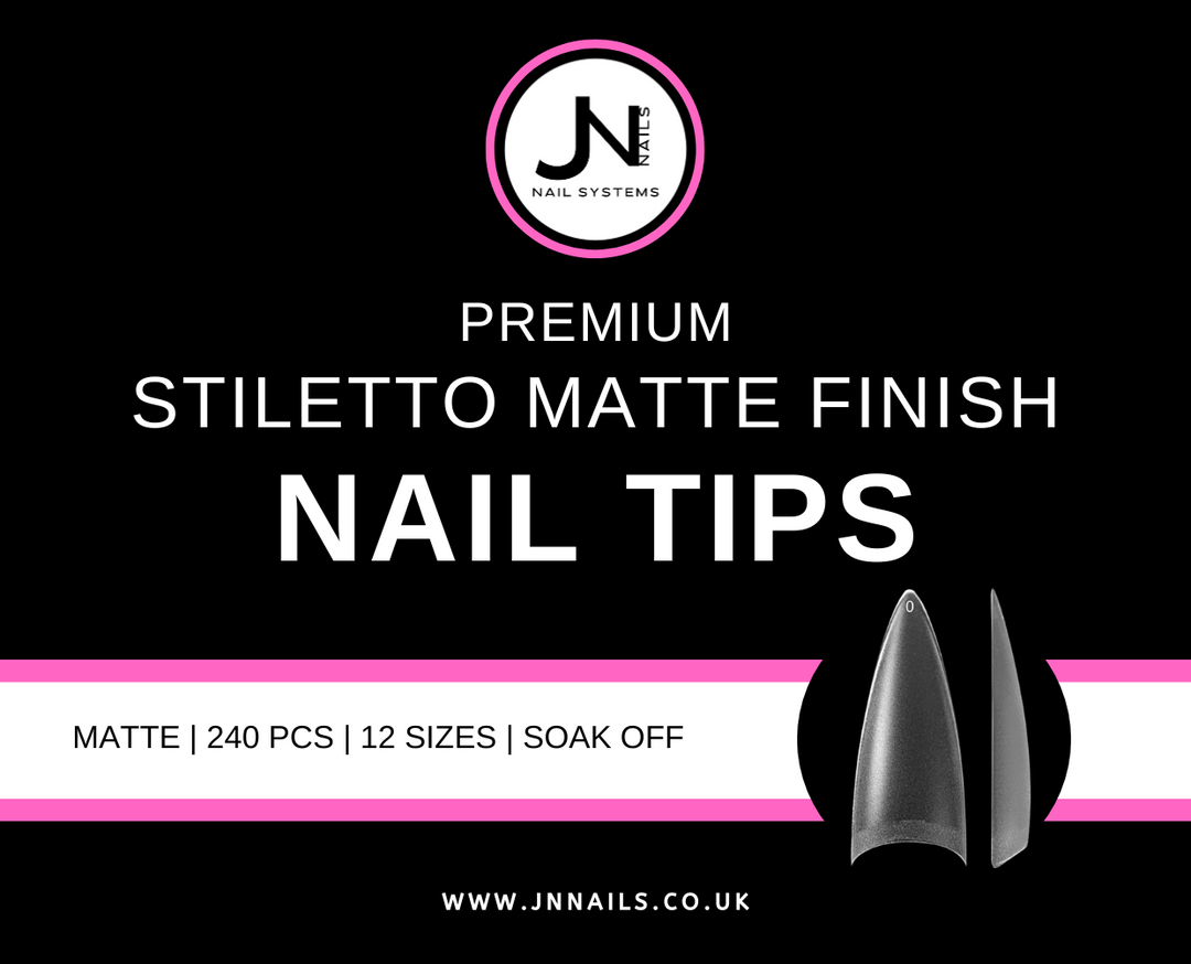 Premium STILETTO Nagelspitzen mit mattem Finish