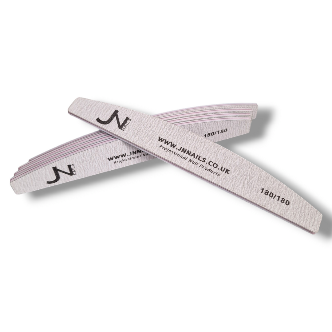 180/180 Grit Half Moon Zebra Nail File