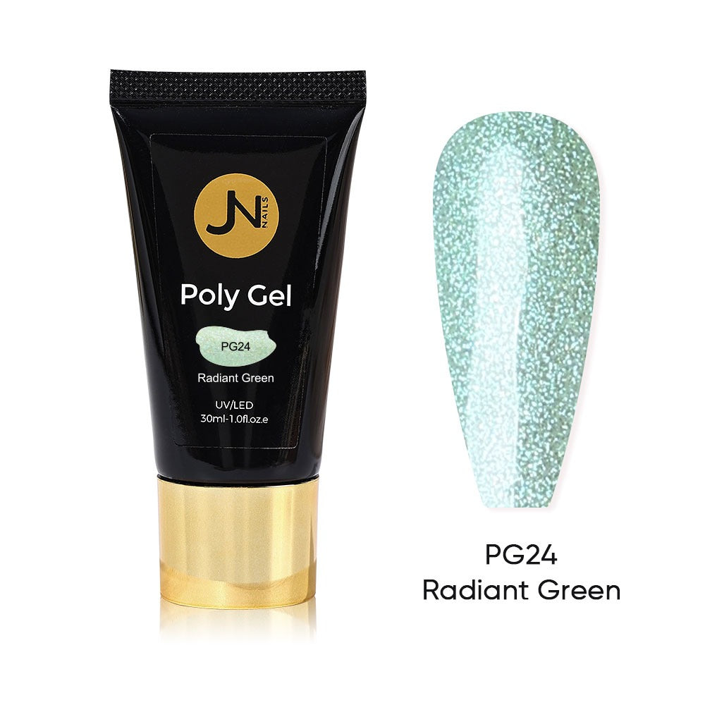 PG24. RADIANT GREEN - Hema/TPO Free POLY GEL