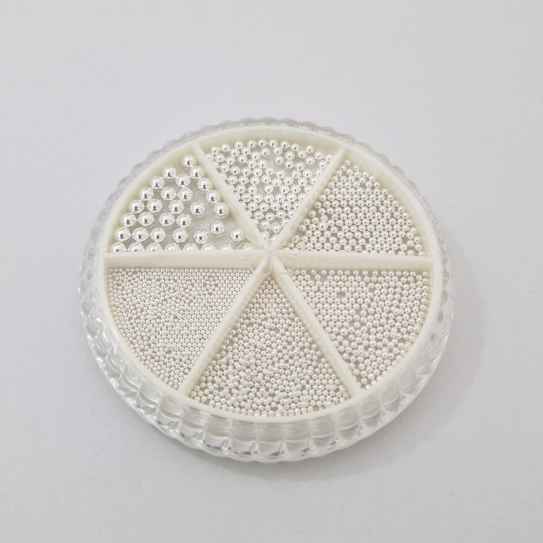 Silver Carviar Beads
