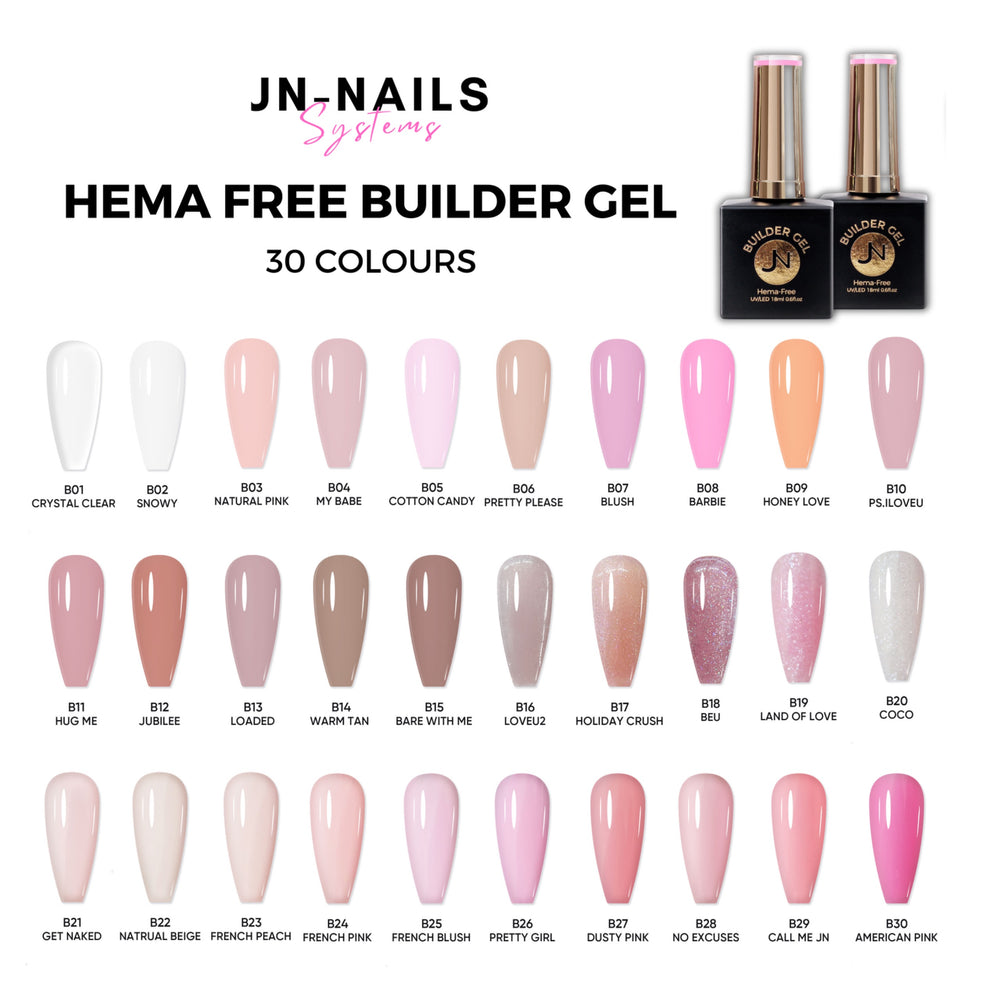 BUILDER GEL VOLLSTÄNDIGE KOLLEKTION 30 Farben