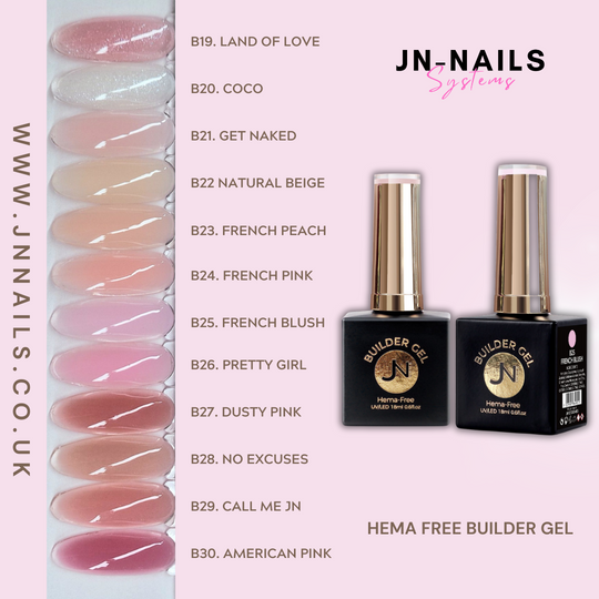 NEUE 12-Farben-Kollektion (B19 bis B30) – Hema-freies Aufbaugel