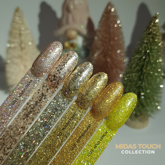 MIDAS TOUCH Collection of 6 - hema free Gel Polish