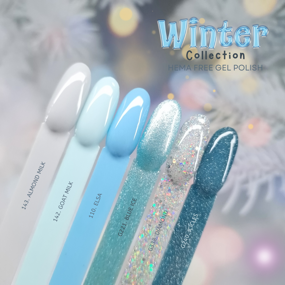 WINTER Collection of 6 - hema free Gel Polish