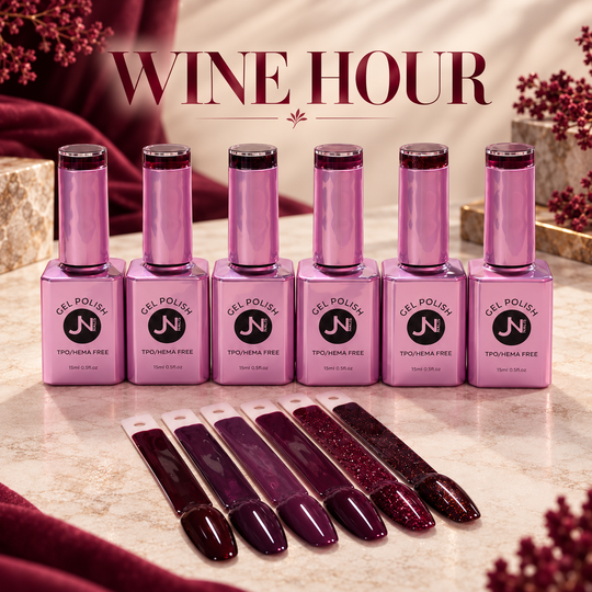WINE HOUR Collection of 6 - hema free Gel Polish