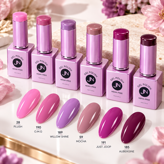 PURPLE HAZE Collection of 6 - hema free Gel Polish