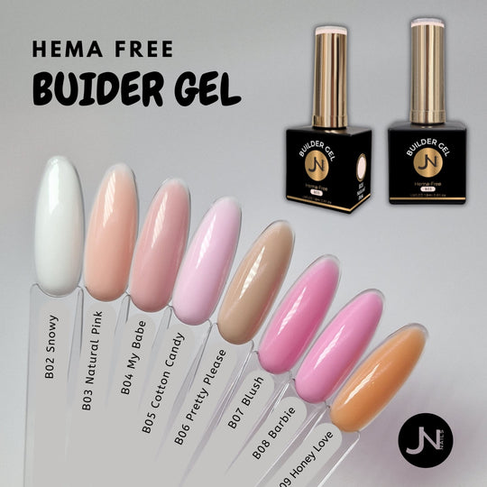 18 Colours  COLLECTION (B1 to B18) - Hema Free BUILDER GEL