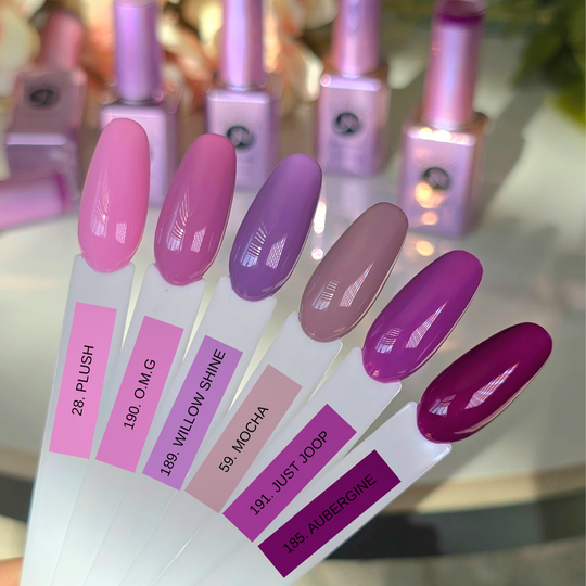 PURPLE HAZE Collection of 6 - hema free Gel Polish