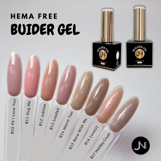 18 Colours  COLLECTION (B1 to B18) - Hema Free BUILDER GEL